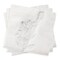 Durable White with Silver Antique Floral Paper Beverage/Cocktail Napkins (600 Napkins)